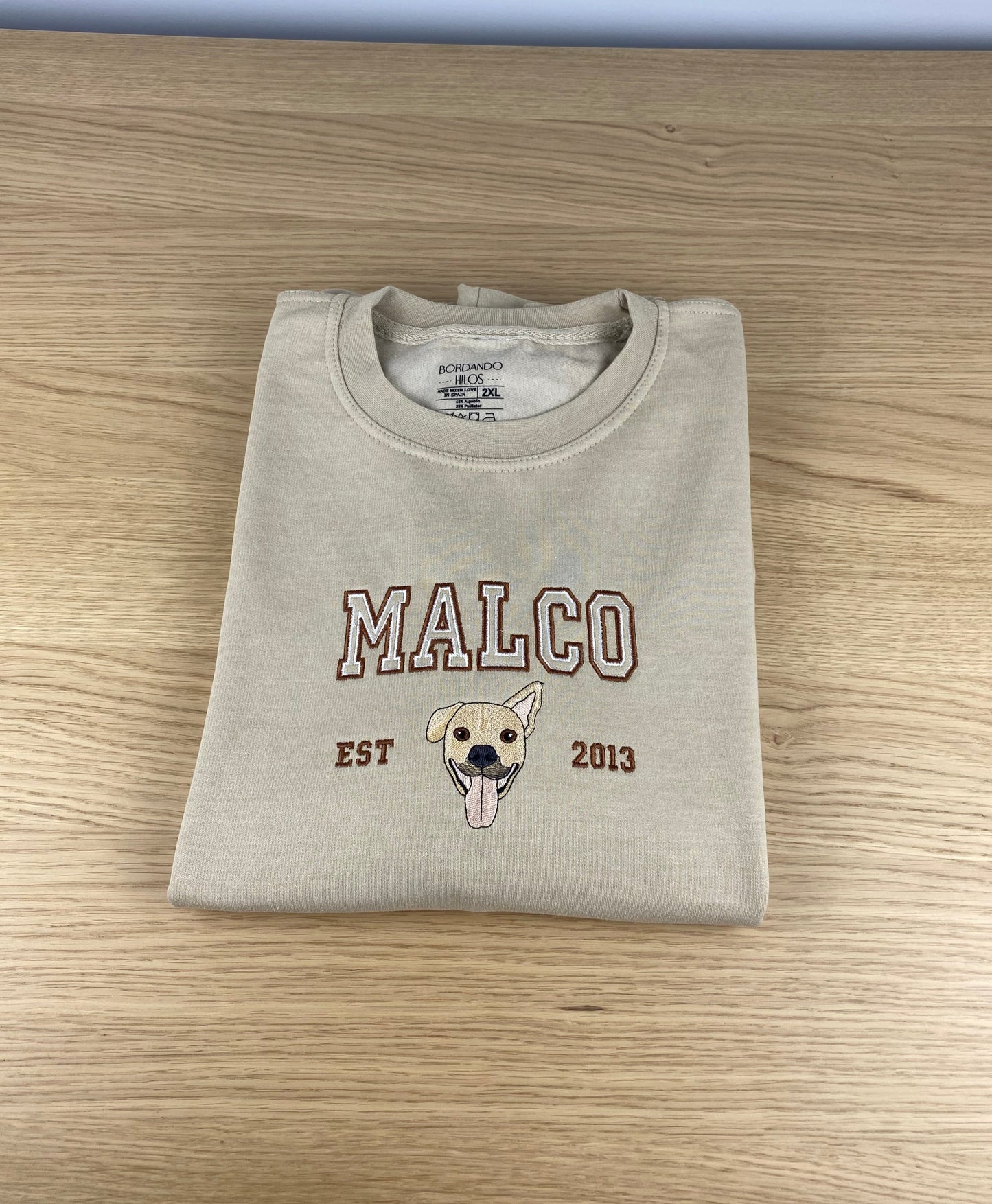 SUDADERA PERSONALIZADA MASCOTA CON NOMBRE Y FECHA