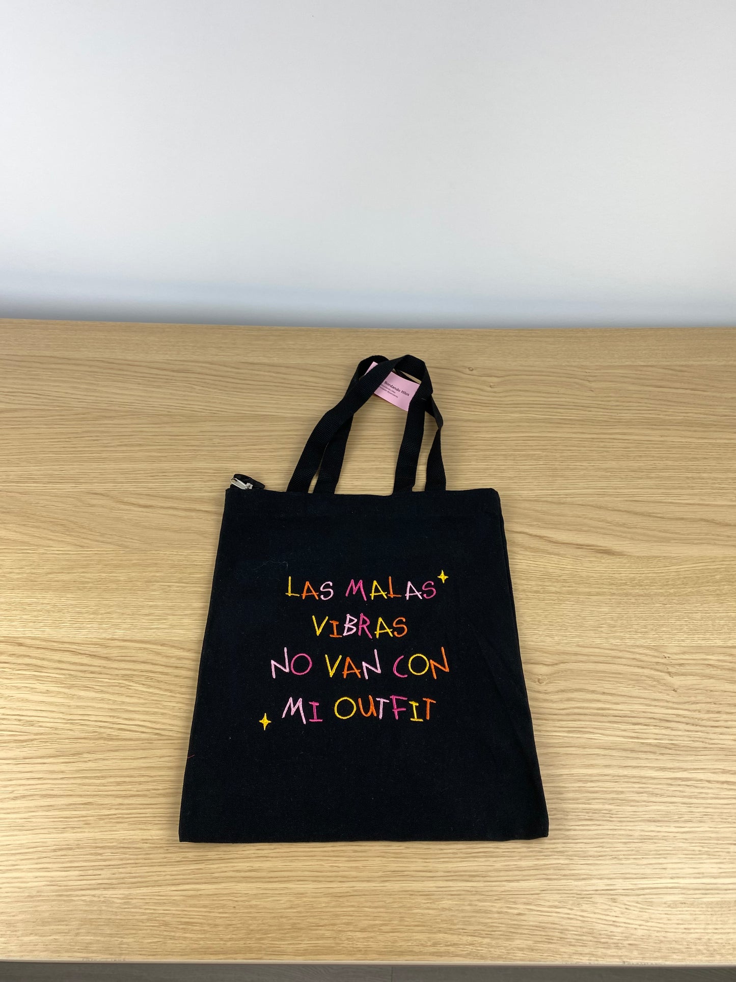 TOTE BAG NEGRA BUENAS VIBRAS